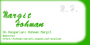 margit hohman business card
